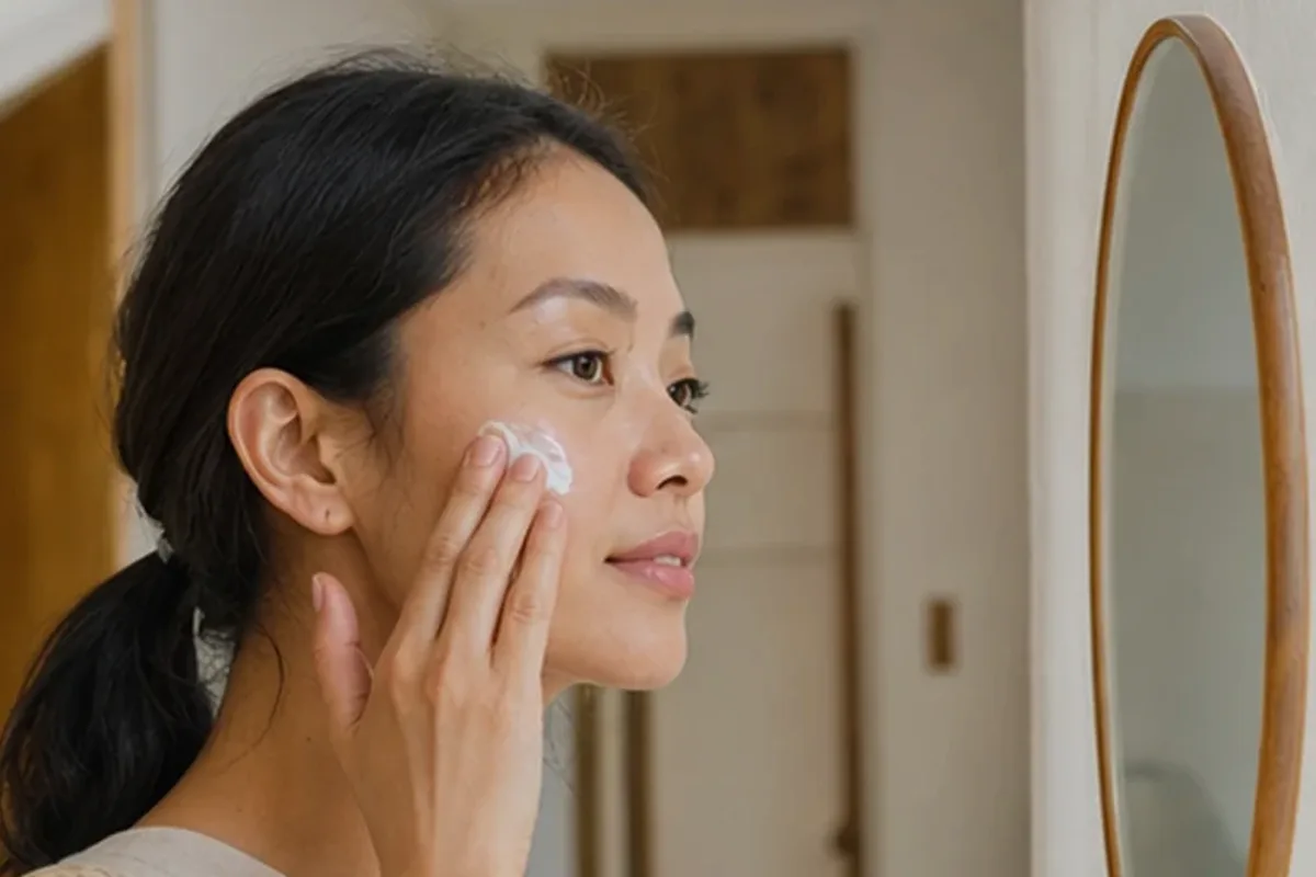 Redaktioneller Beauty-Moment zur Ausgangslage bei Gesichtscreme für Mischhaut