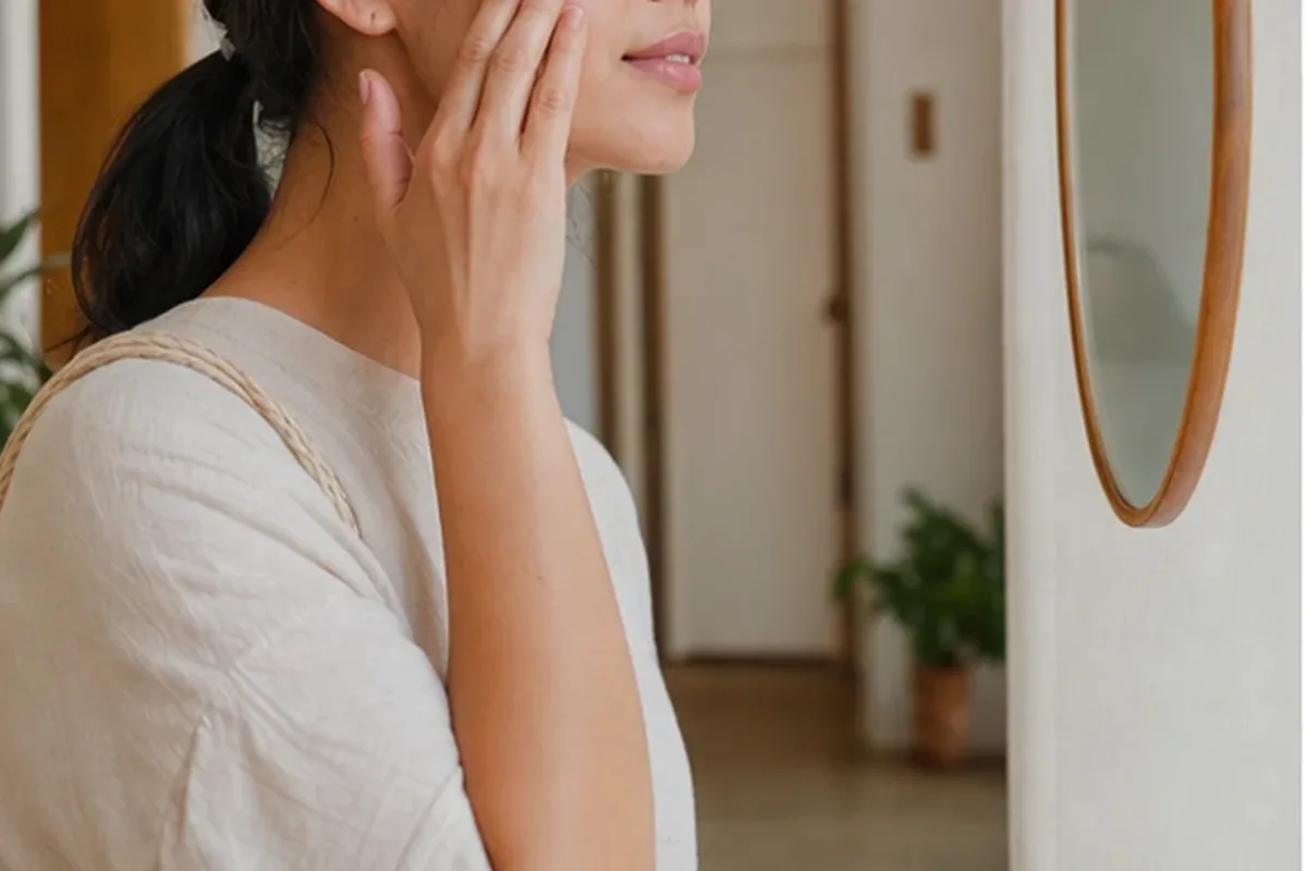 Authentische Beauty-Routine passend zum Thema Gesichtsmaske für empfindliche Haut