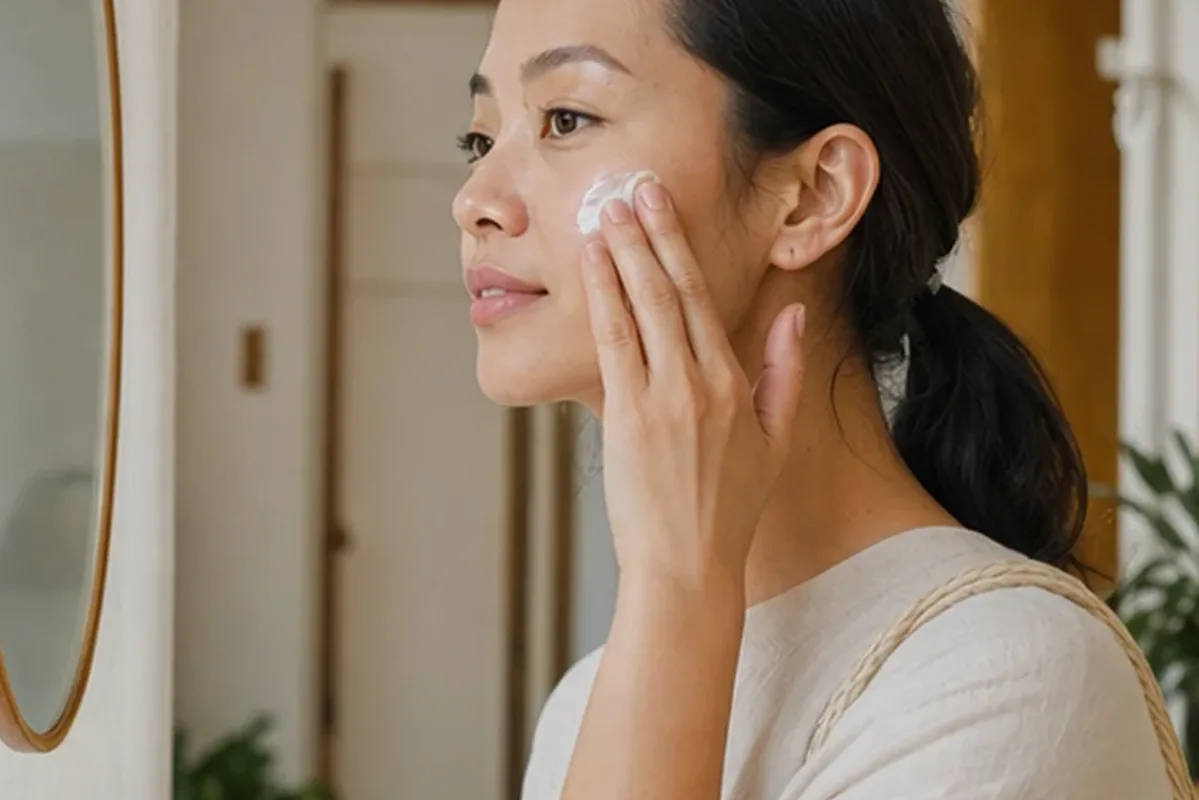 Authentischer Wohlfühlmoment passend zum Beauty-Thema Reinigungsöl für Mischhaut