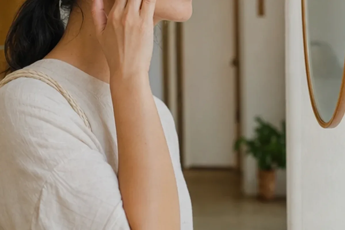 Redaktioneller Beauty-Moment zur Ausgangslage bei Gesichtsmaske für unreine Haut