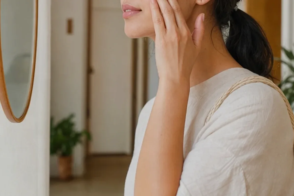Hochwertige Beauty-Inszenierung zu Auswahlkriterien für Niacinamid-Serum für fettige Haut
