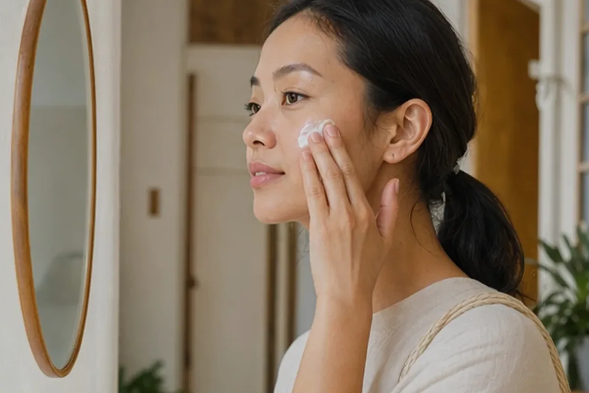 Authentische Beauty-Routine passend zum Thema Gesichtsmaske für unreine Haut