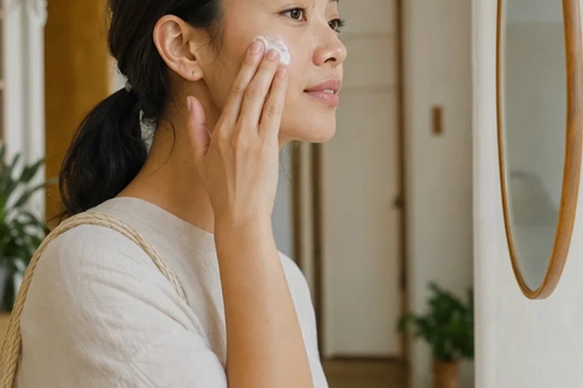 Authentische Beauty-Routine passend zum Thema Gesichtsreinigung bei Pigmentflecken