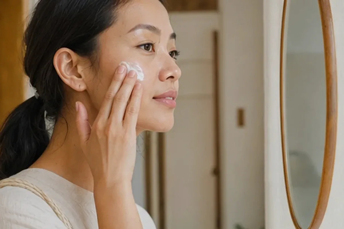 Redaktioneller Beauty-Moment zur Ausgangslage bei Mizellenwasser bei Pigmentflecken