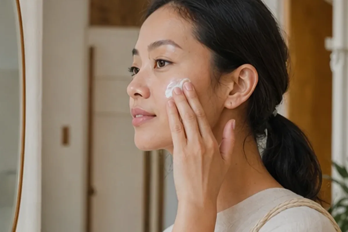 Authentische Beauty-Routine passend zum Thema Feuchtigkeitsserum für unreine Haut