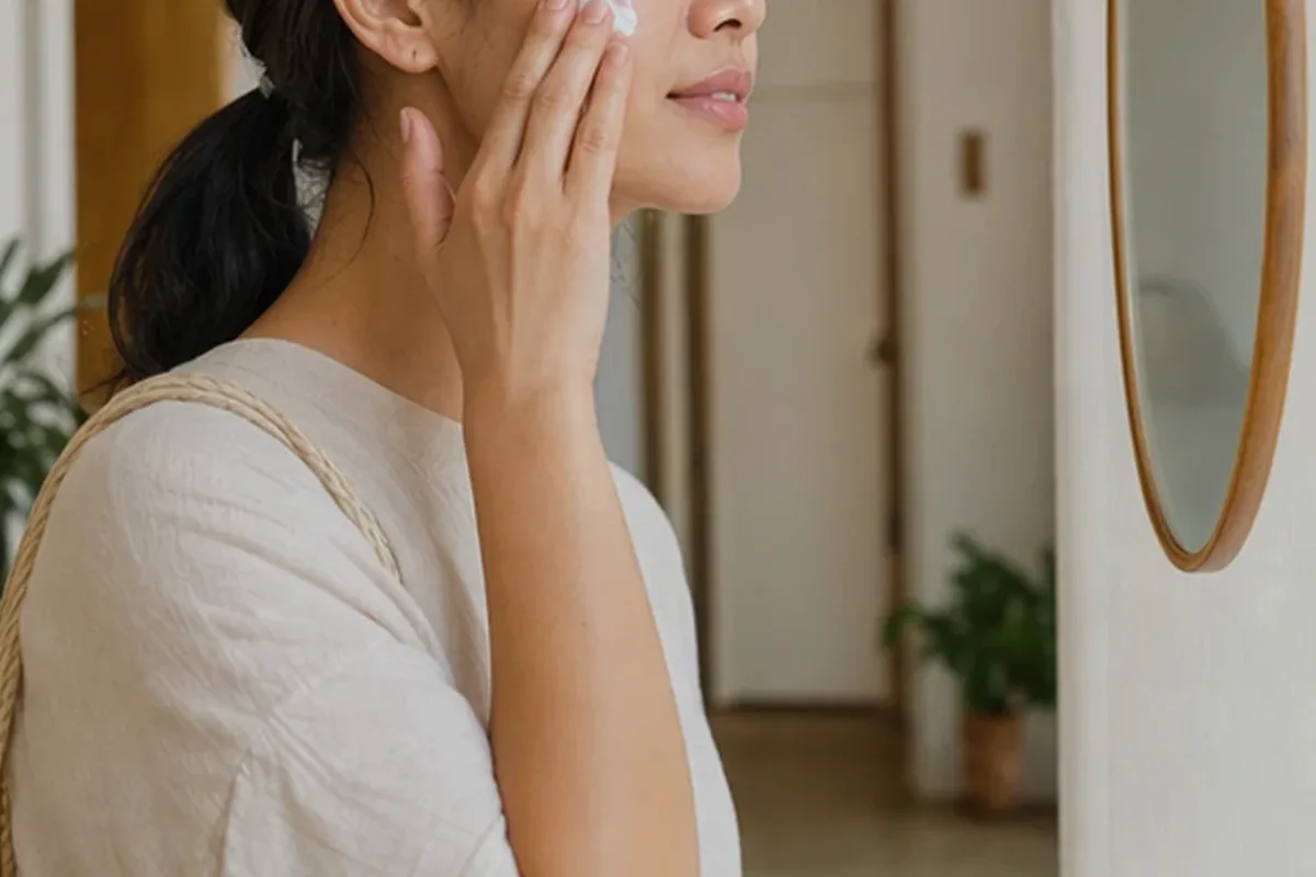 Hochwertige Beauty-Inszenierung zu Auswahlkriterien für Hautbarriere-Pflege bei ersten Fältchen
