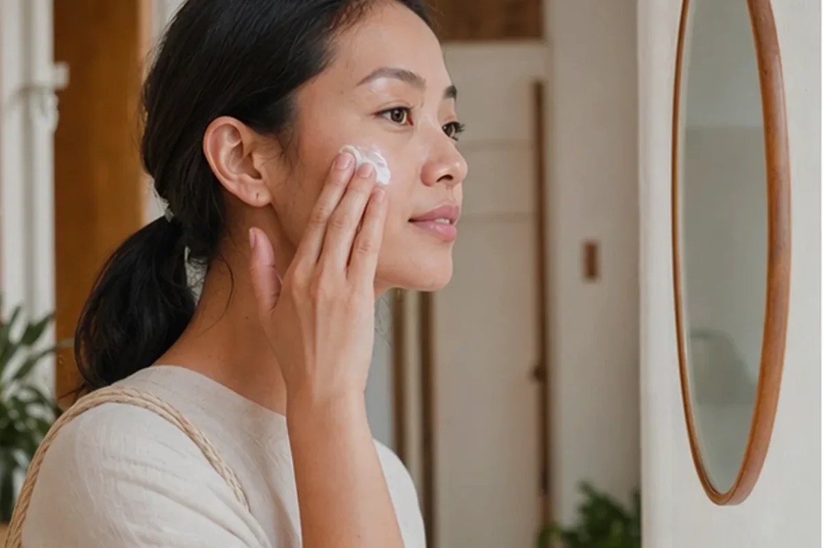 Authentische Beauty-Routine passend zum Thema Retinol-Serum für Mischhaut
