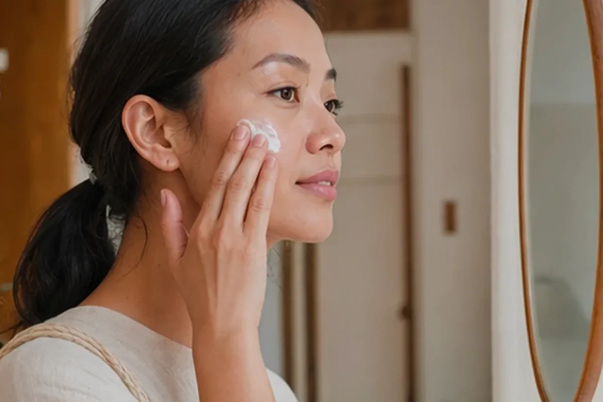 Authentischer Wohlfühlmoment passend zum Beauty-Thema Sonnenschutz für empfindliche Haut