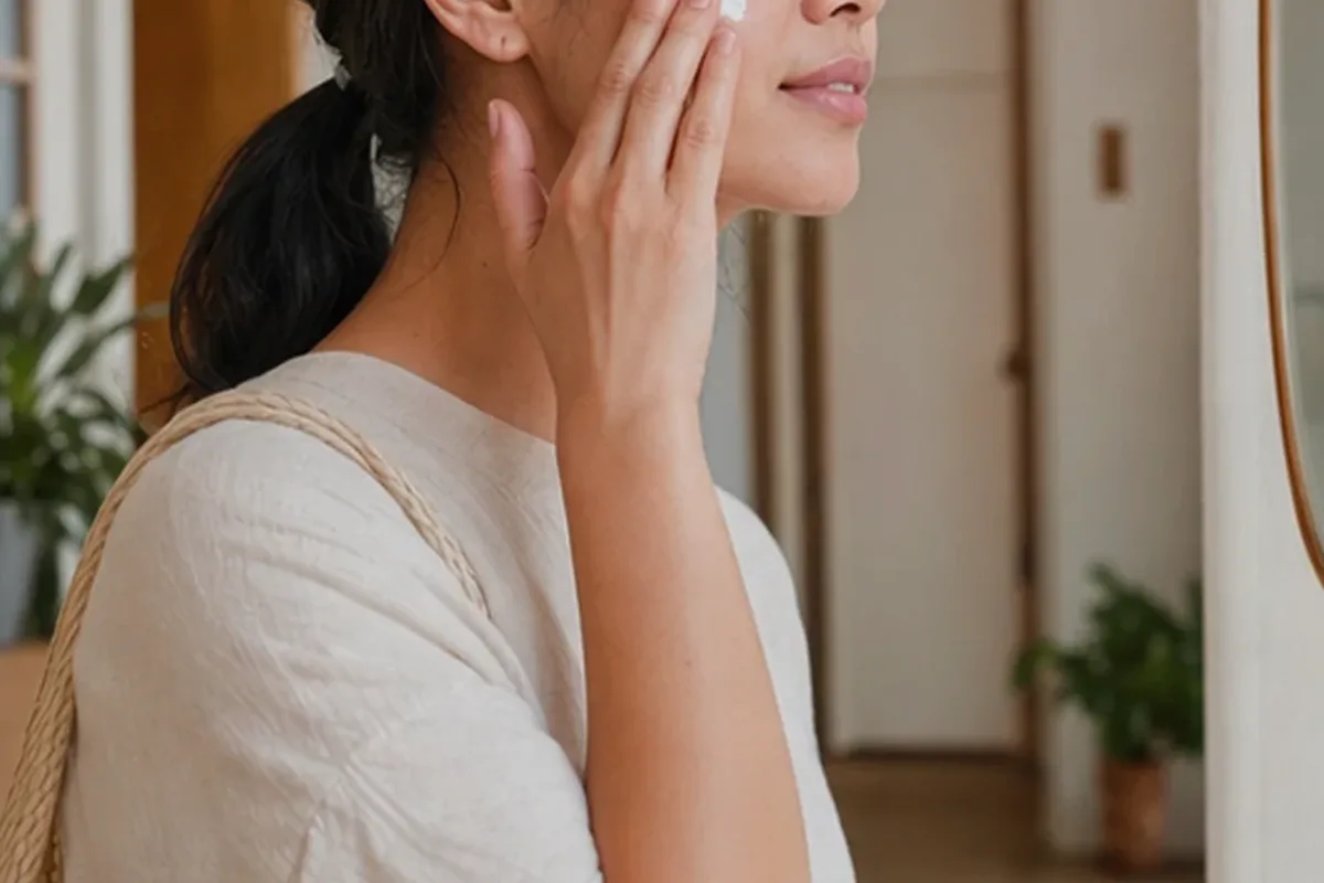 Hochwertige Beauty-Inszenierung zu Auswahlkriterien für Sonnenschutz für Mischhaut