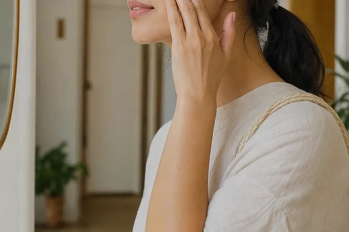 Redaktioneller Beauty-Moment zur Ausgangslage bei Gesichtsmaske bei Pigmentflecken