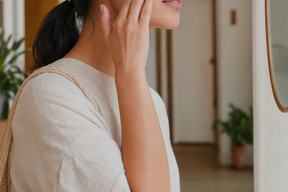 Hochwertige Beauty-Inszenierung zu Auswahlkriterien für Gesichtsreinigung bei ersten Fältchen