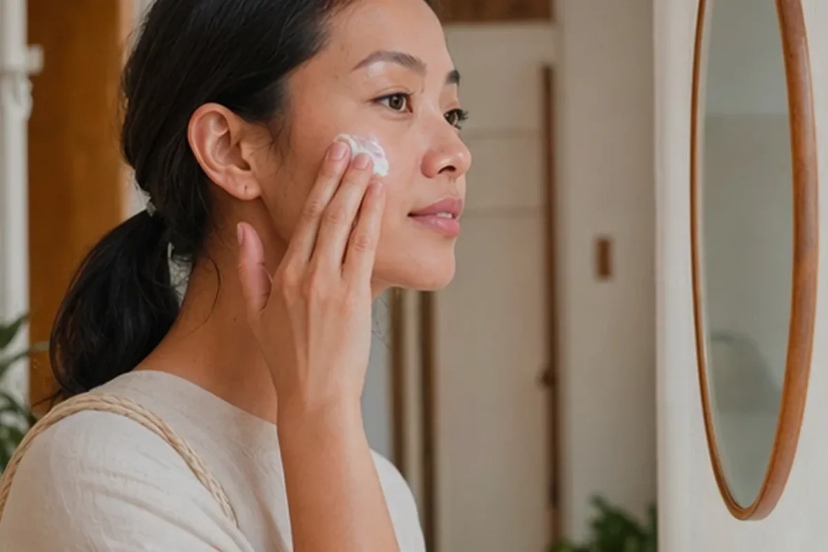 Authentischer Wohlfühlmoment passend zum Beauty-Thema Augenpflege bei Pigmentflecken