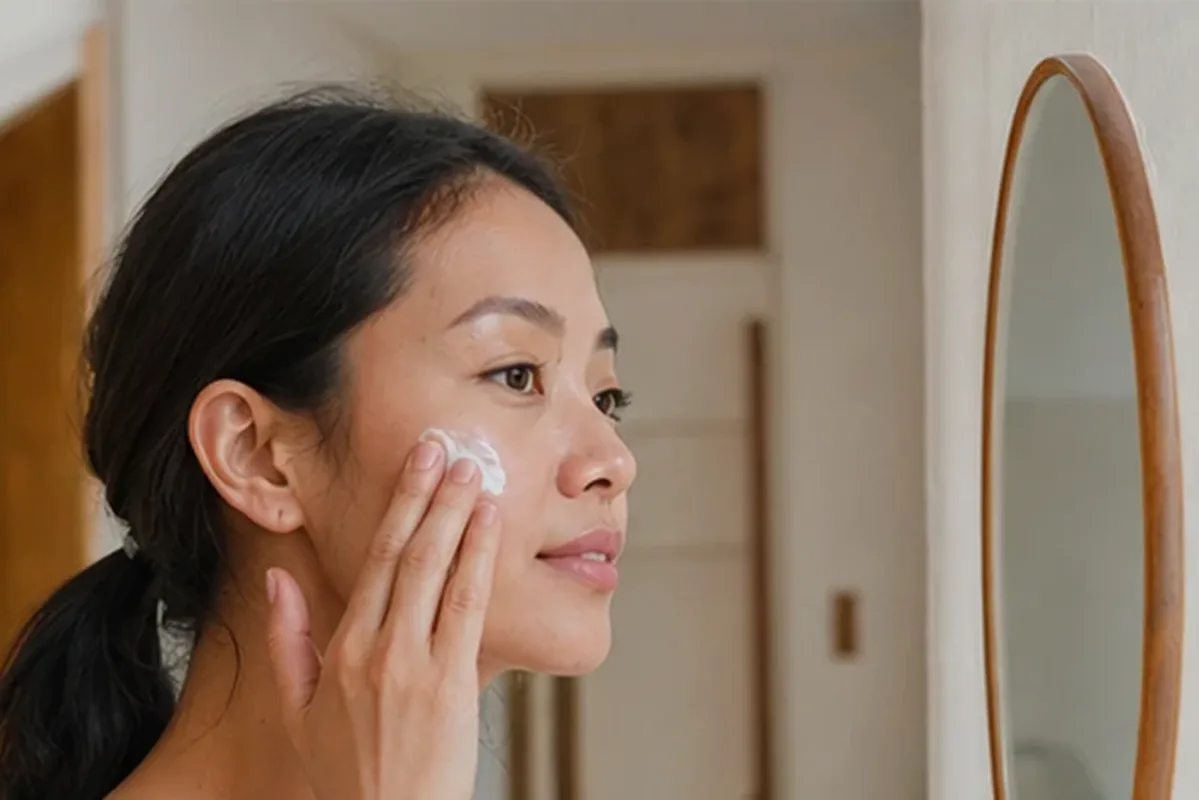 Redaktionelle Detailaufnahme zur Orientierung bei Retinol-Serum für fettige Haut