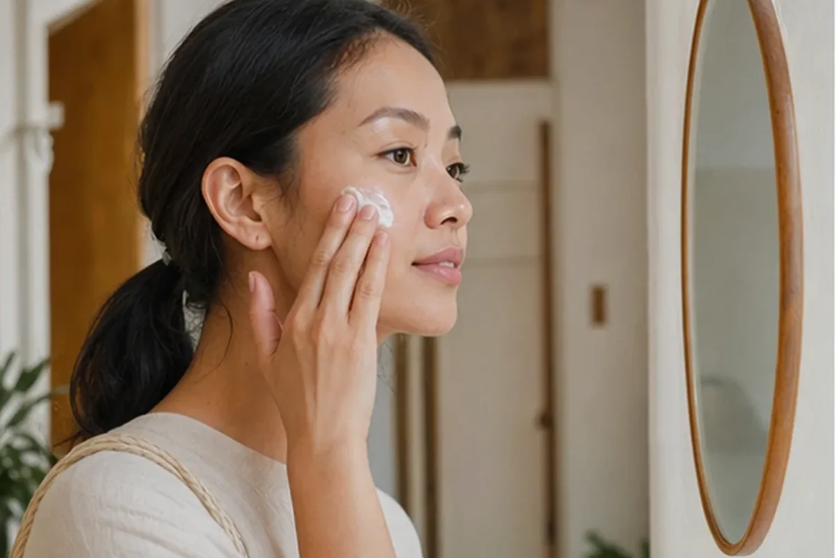 Emotionaler und authentischer Anwendungsmoment rund um Chemisches Peeling bei ersten Fältchen
