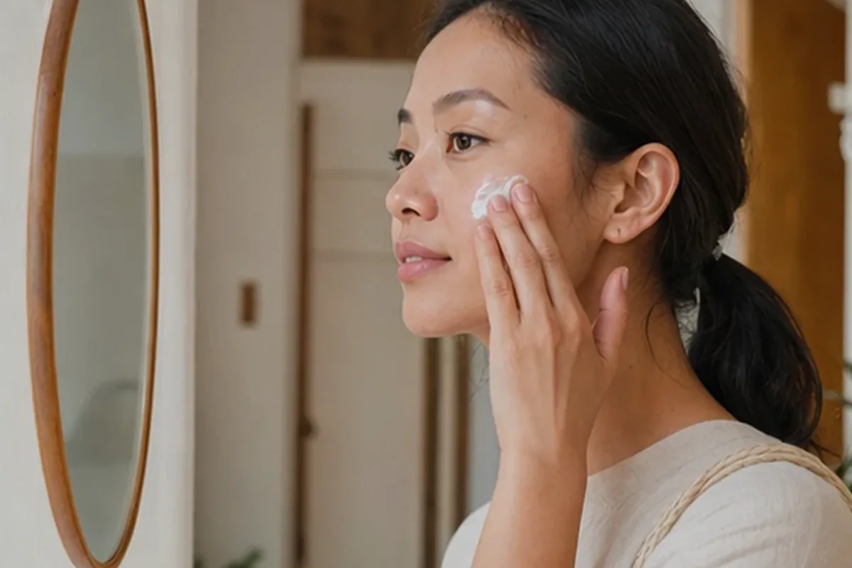 Authentischer Wohlfühlmoment passend zum Beauty-Thema Chemisches Peeling bei Pigmentflecken