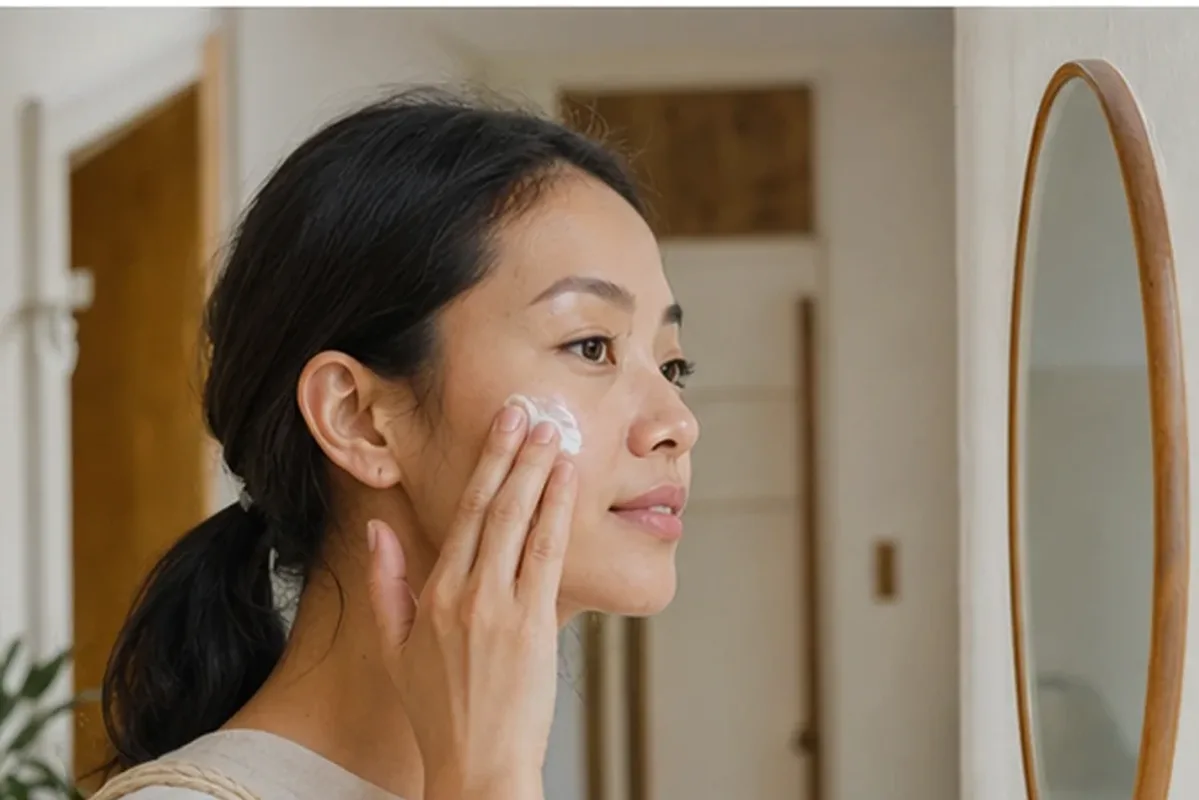 Emotionaler und authentischer Anwendungsmoment rund um Retinol-Serum für trockene Haut