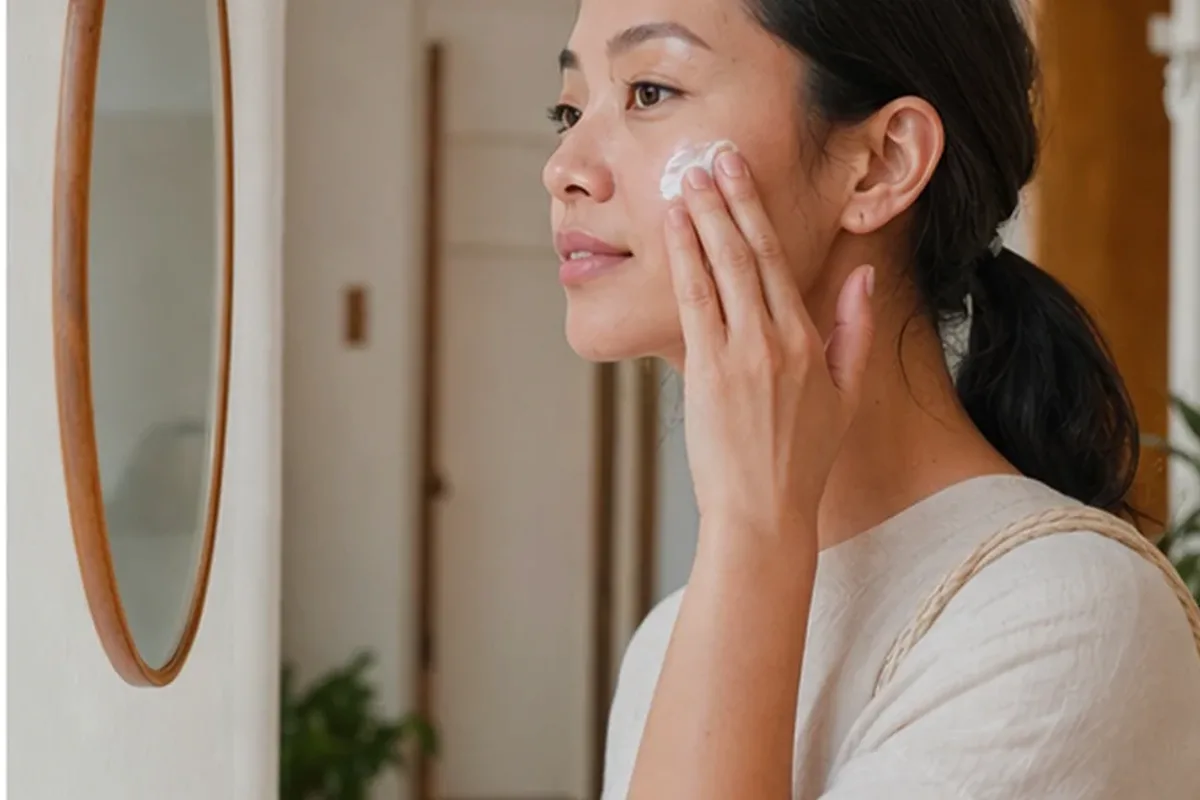 Emotionaler und authentischer Anwendungsmoment rund um Retinol-Serum für empfindliche Haut