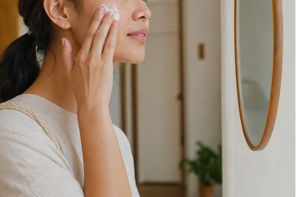 Authentischer Wohlfühlmoment passend zum Beauty-Thema Was hilft bei unreiner Haut?