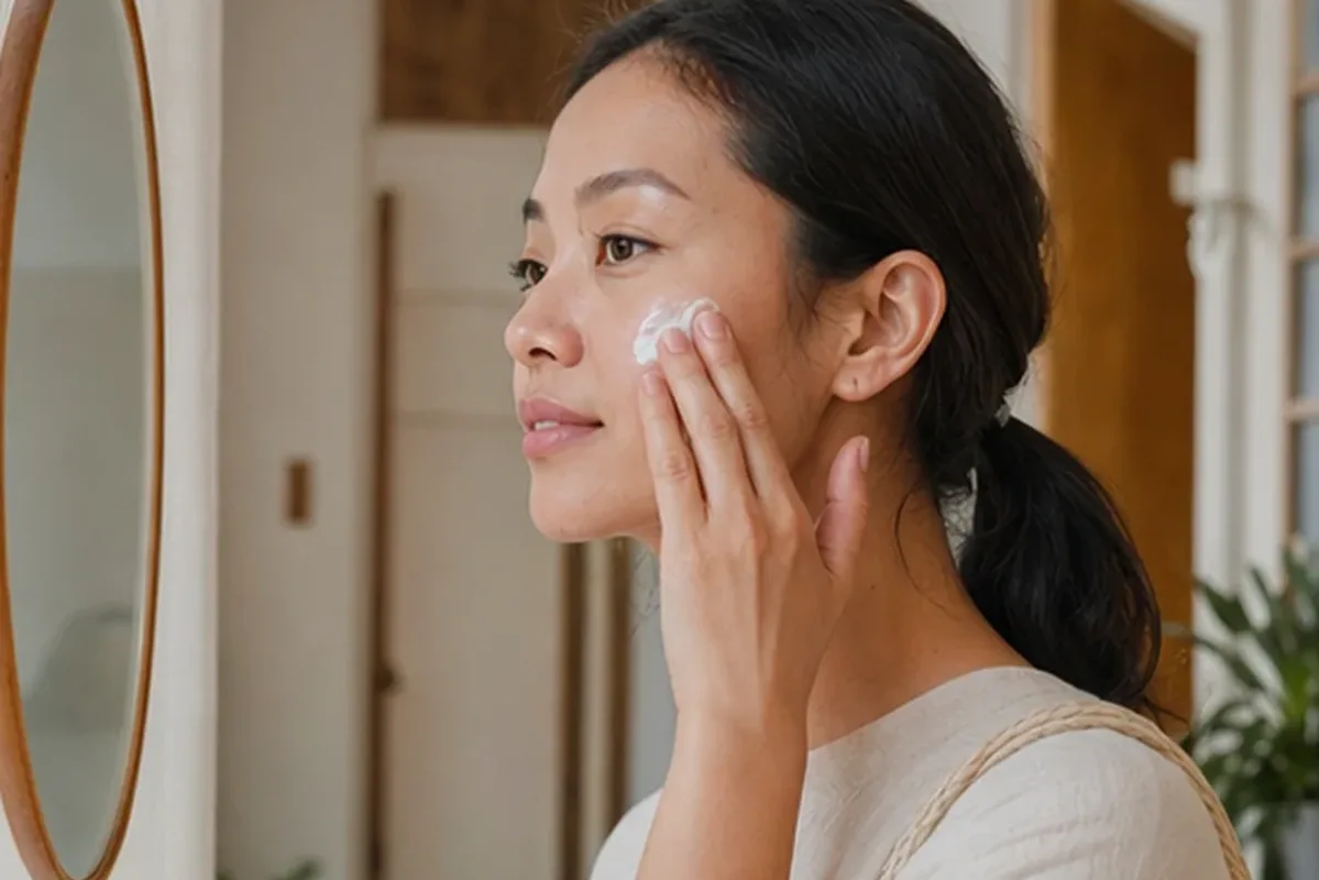 Authentischer Wohlfühlmoment passend zum Beauty-Thema Hyaluronsäure