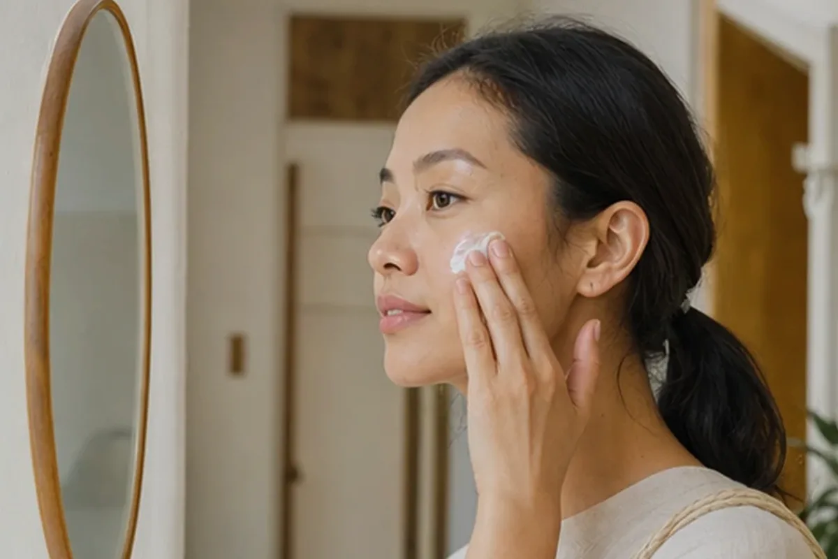 Authentischer Wohlfühlmoment passend zum Beauty-Thema Hautbarriere-Pflege für unreine Haut