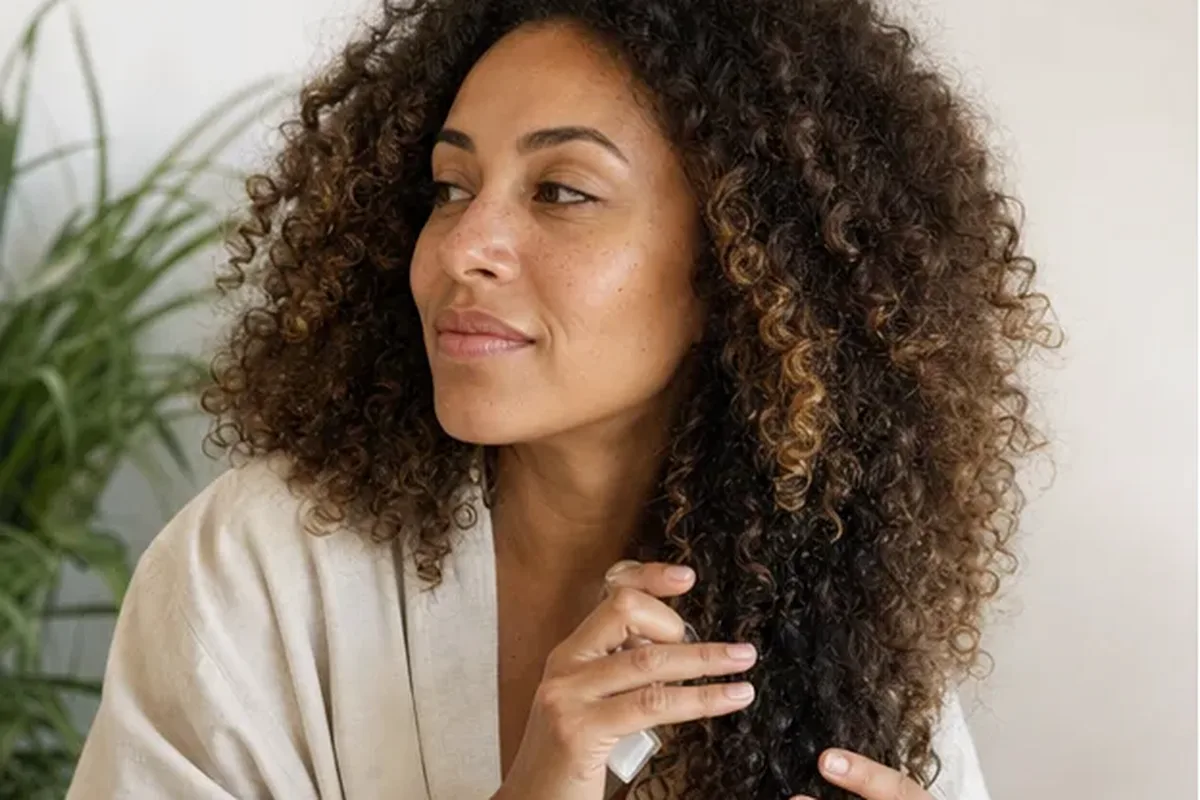 Authentische Beauty-Routine passend zum Thema Leave-in-Pflege bei Haarbruch