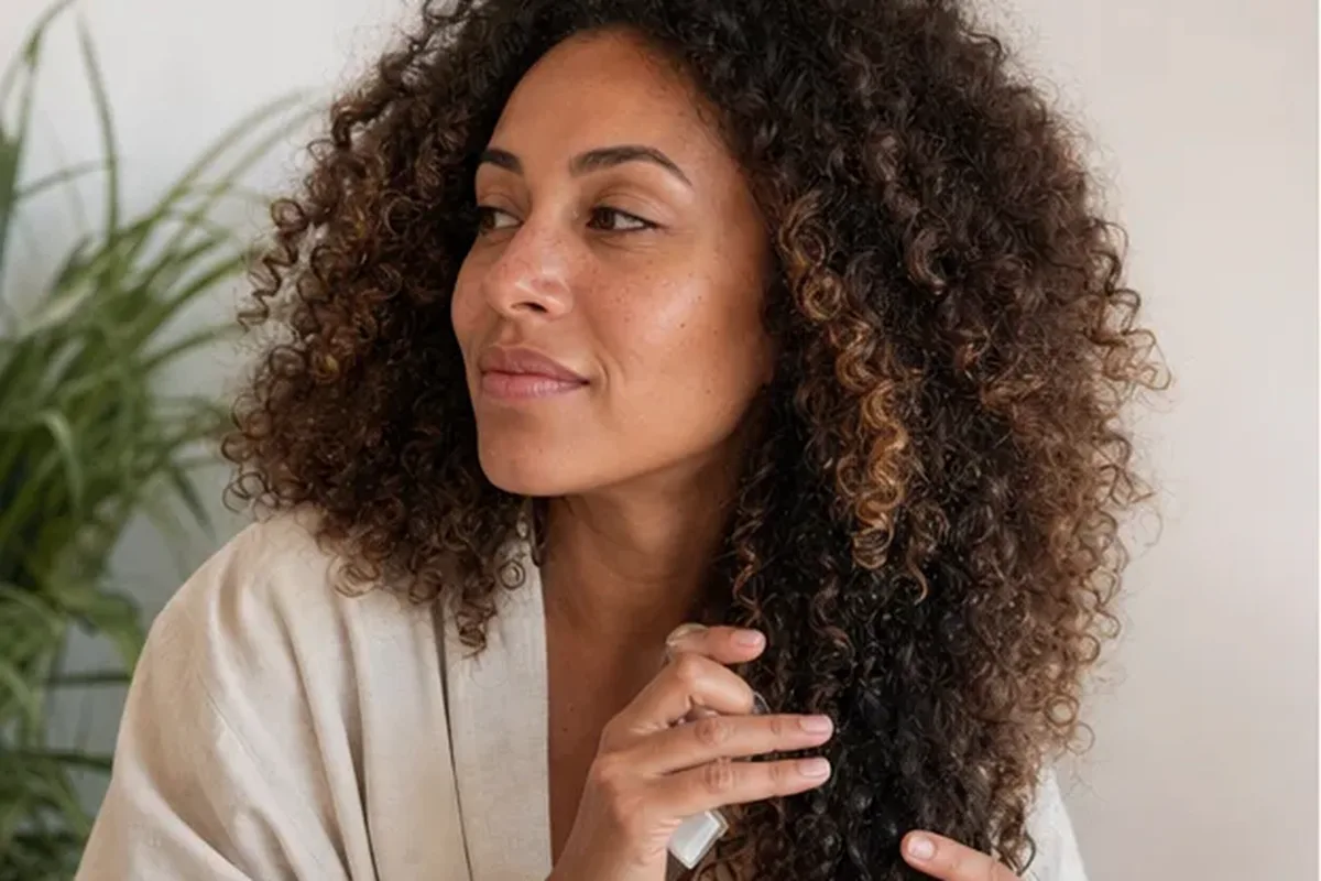 Redaktioneller Beauty-Moment zur Ausgangslage bei Kopfhautserum bei Frizz