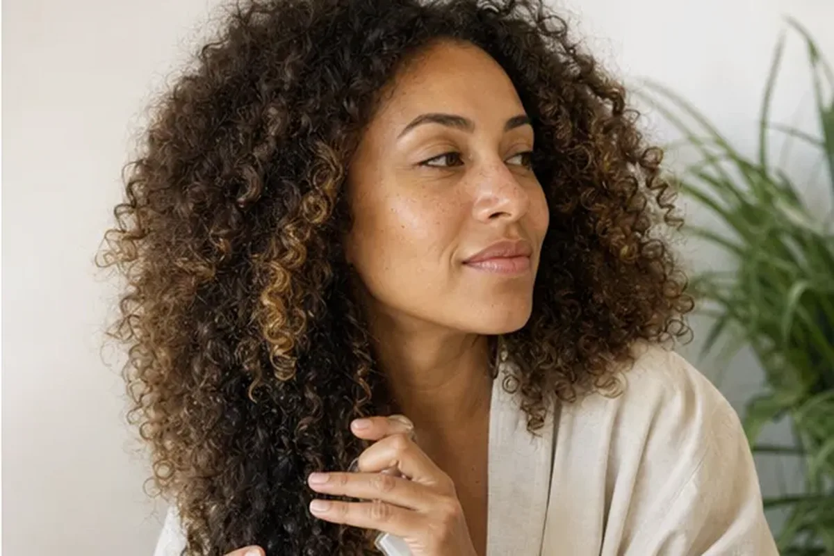 Authentischer Wohlfühlmoment passend zum Beauty-Thema Haaröl für feines Haar