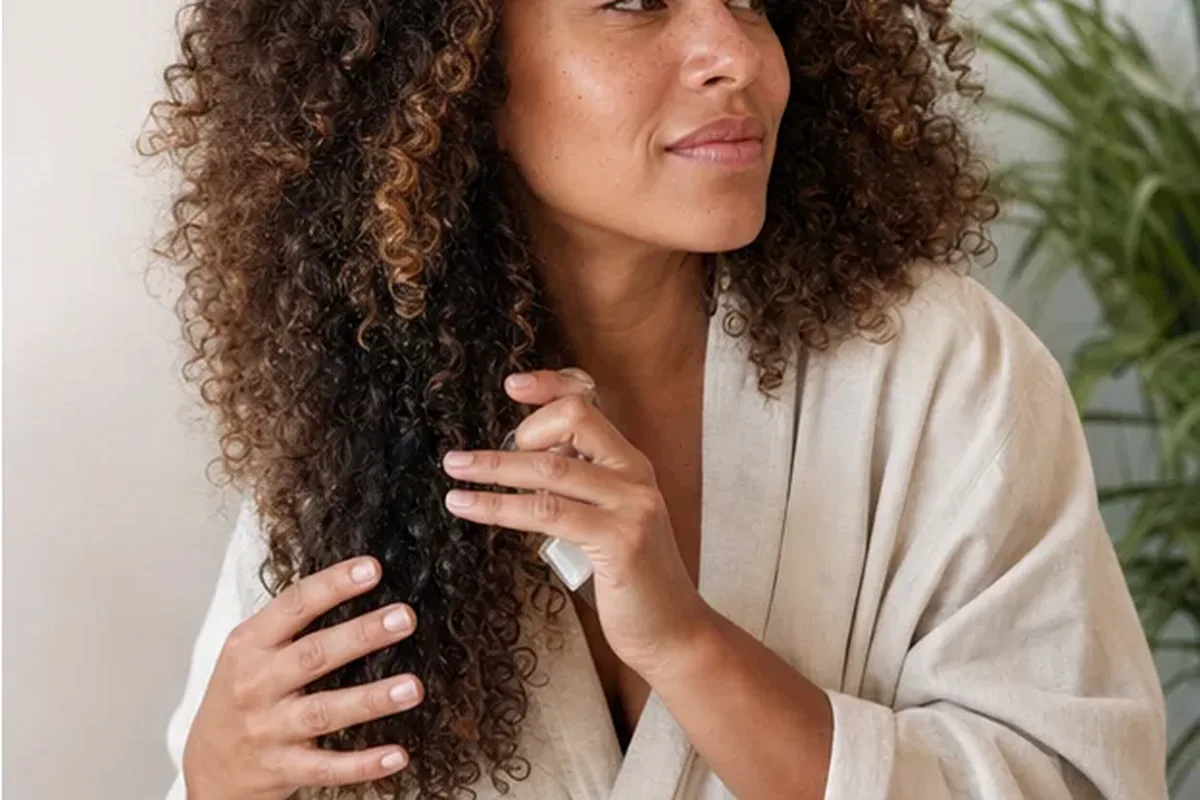 Authentische Beauty-Routine passend zum Thema Anti-Frizz-Pflege für trockenes Haar