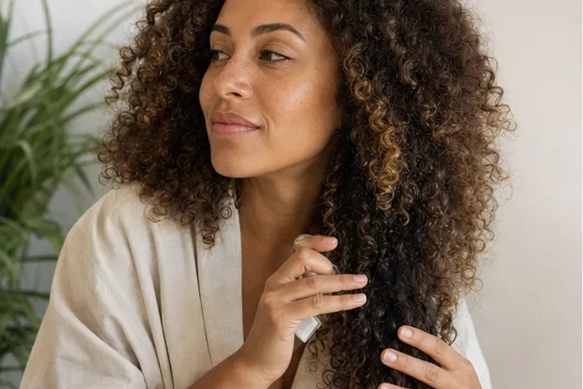 Redaktionelle Detailaufnahme zur Orientierung bei Volumenspray bei Frizz