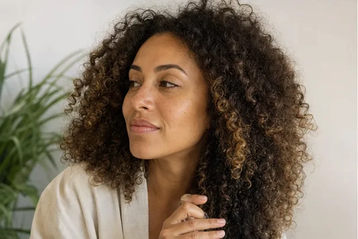 Authentische Beauty-Routine passend zum Thema Mildes Shampoo für lockiges Haar