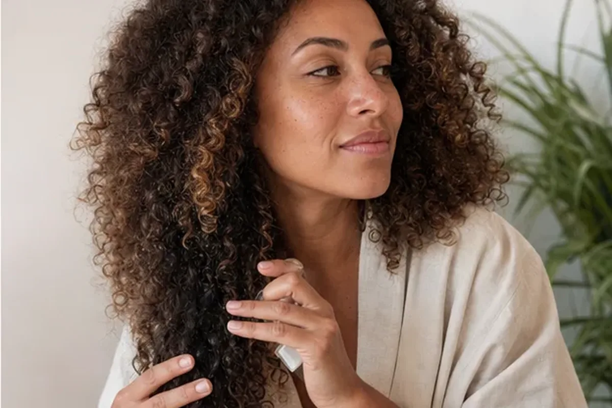 Authentische Beauty-Routine passend zum Thema Tiefenreinigungsshampoo bei Frizz