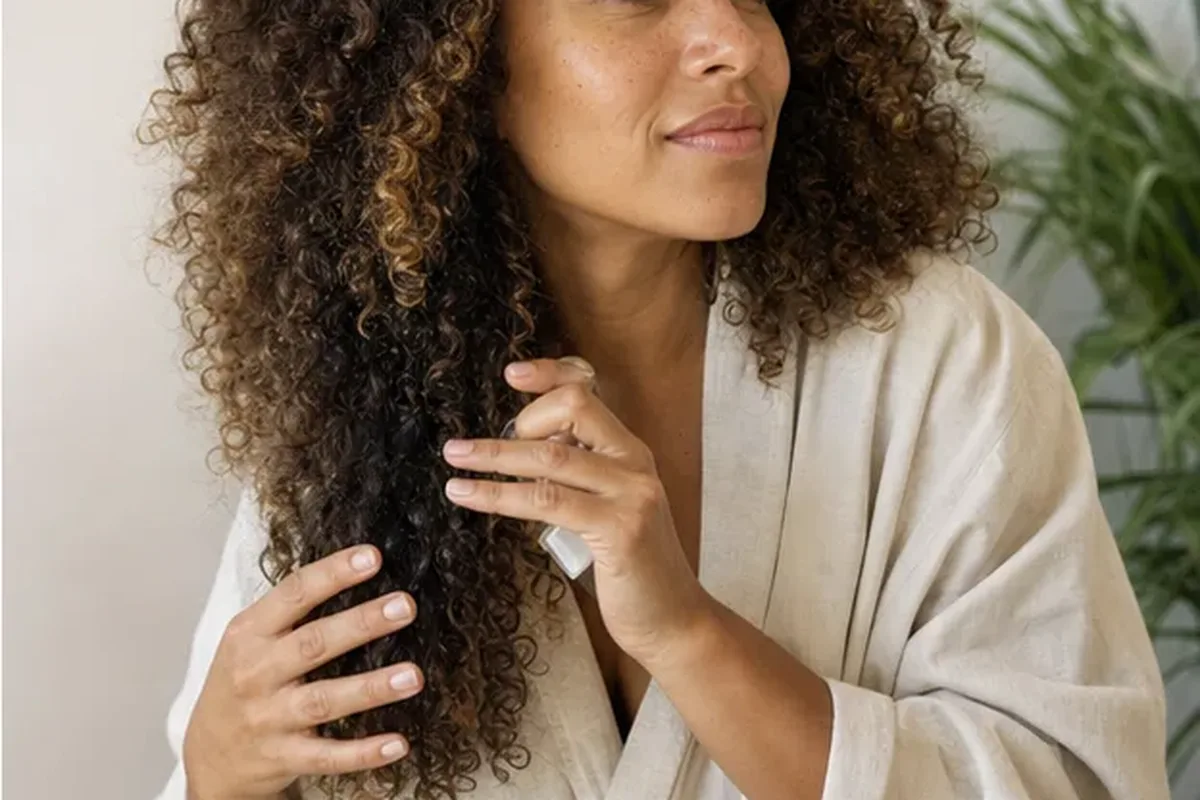 Authentische Beauty-Routine passend zum Thema Haartrockner bei Frizz