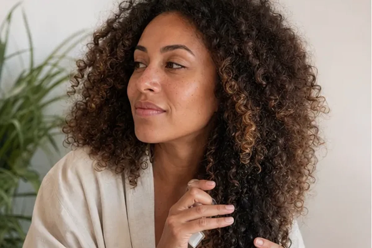 Emotionaler und authentischer Anwendungsmoment rund um Trockenshampoo bei Frizz