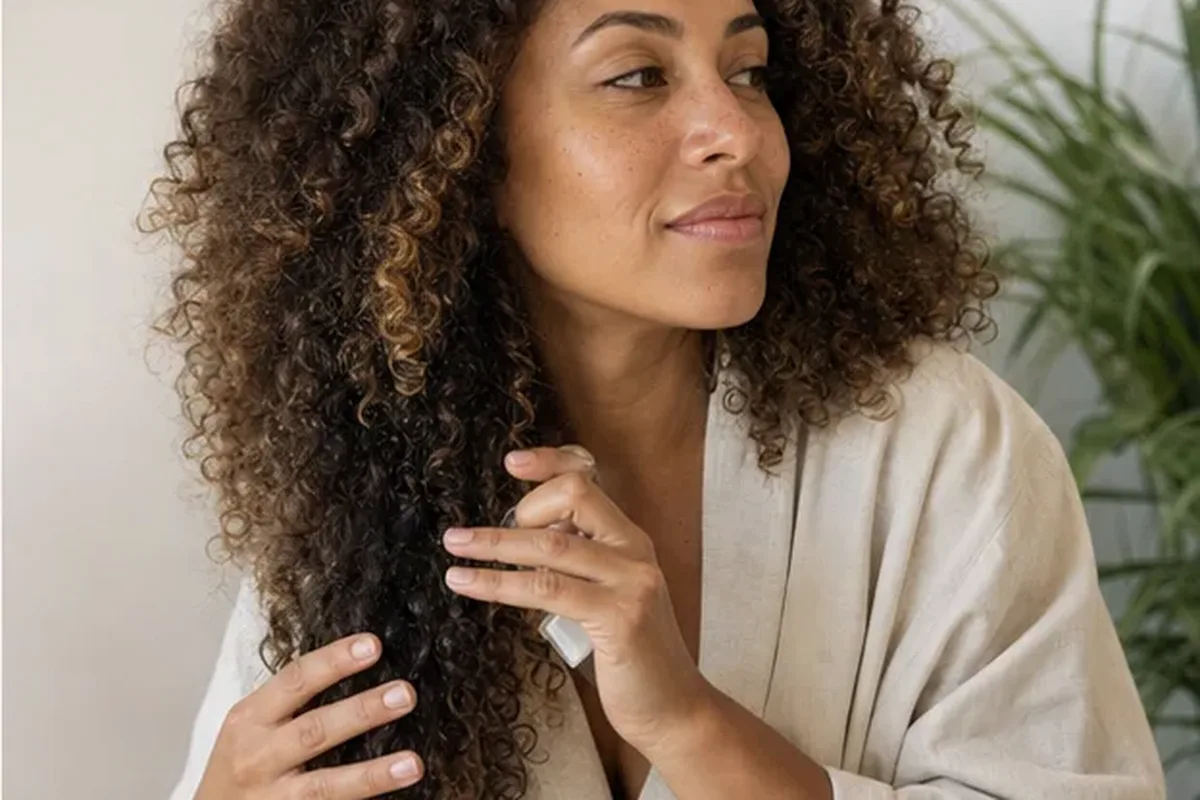 Authentische Beauty-Routine passend zum Thema Lockengel bei Frizz