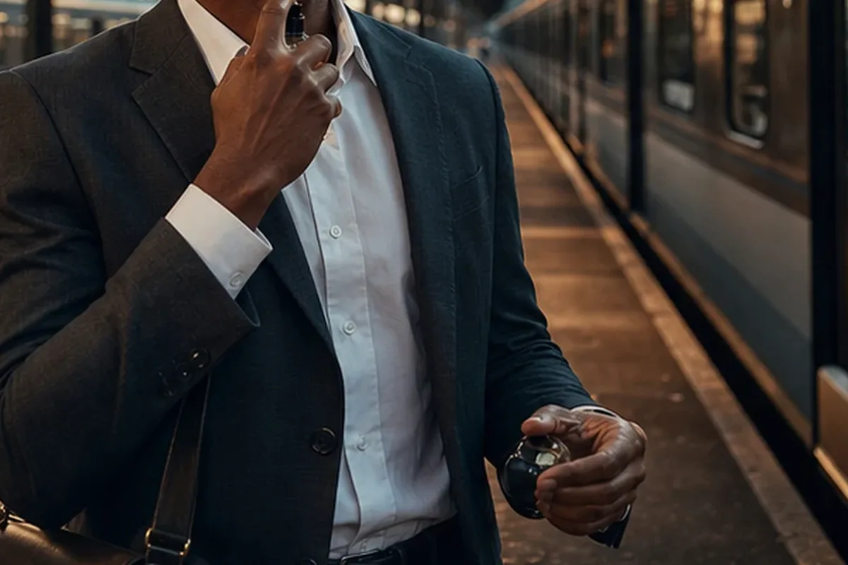Authentischer Wohlfühlmoment passend zum Beauty-Thema Unisex-Parfum für einen eleganten Stil