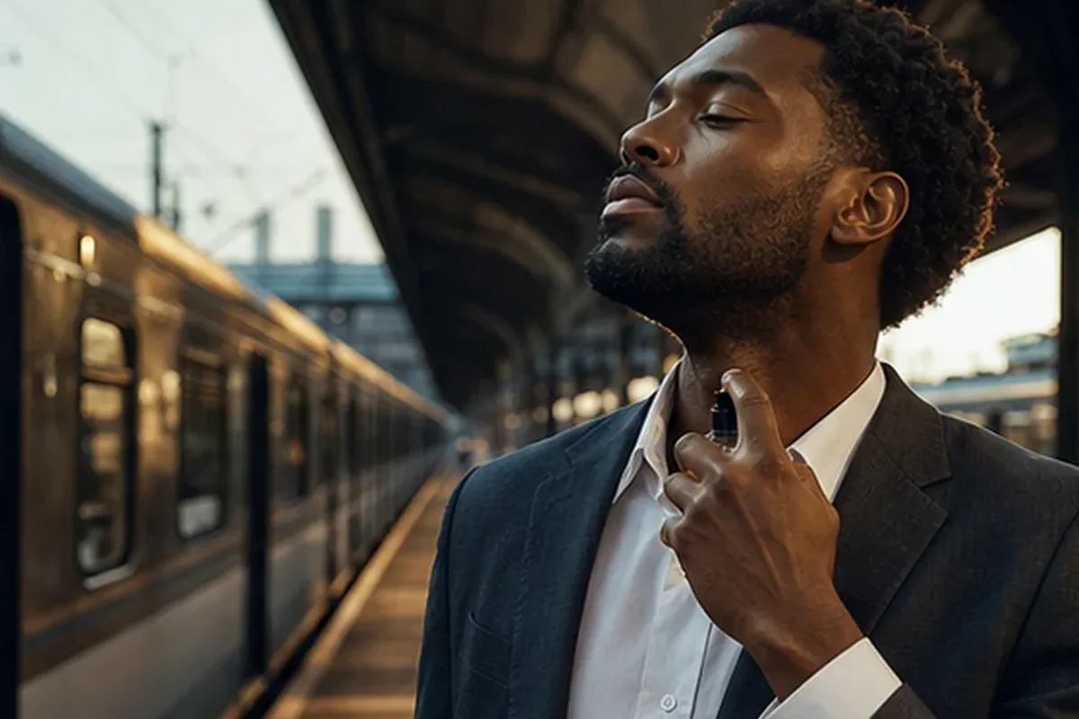 Emotionaler und authentischer Anwendungsmoment rund um Unisex-Parfum für sensible Nasen