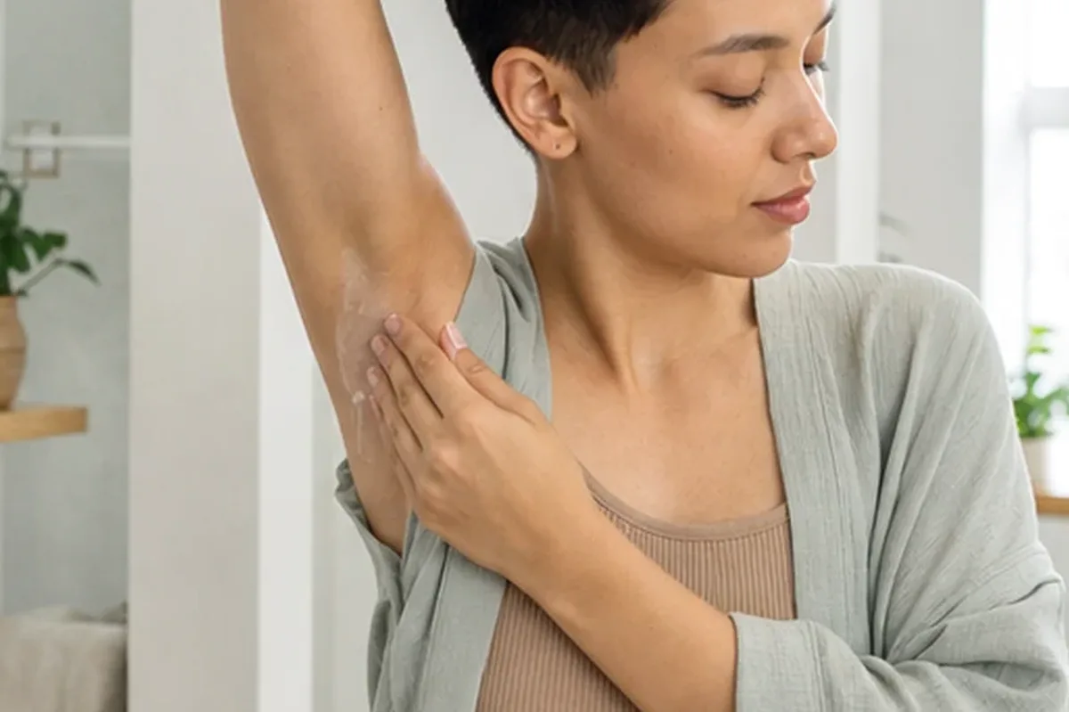 Authentischer Wohlfühlmoment passend zum Beauty-Thema Rasieröl für feine Haare