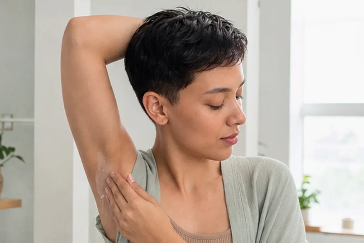 Authentischer Wohlfühlmoment passend zum Beauty-Thema Waxing-Set für empfindliche Haut