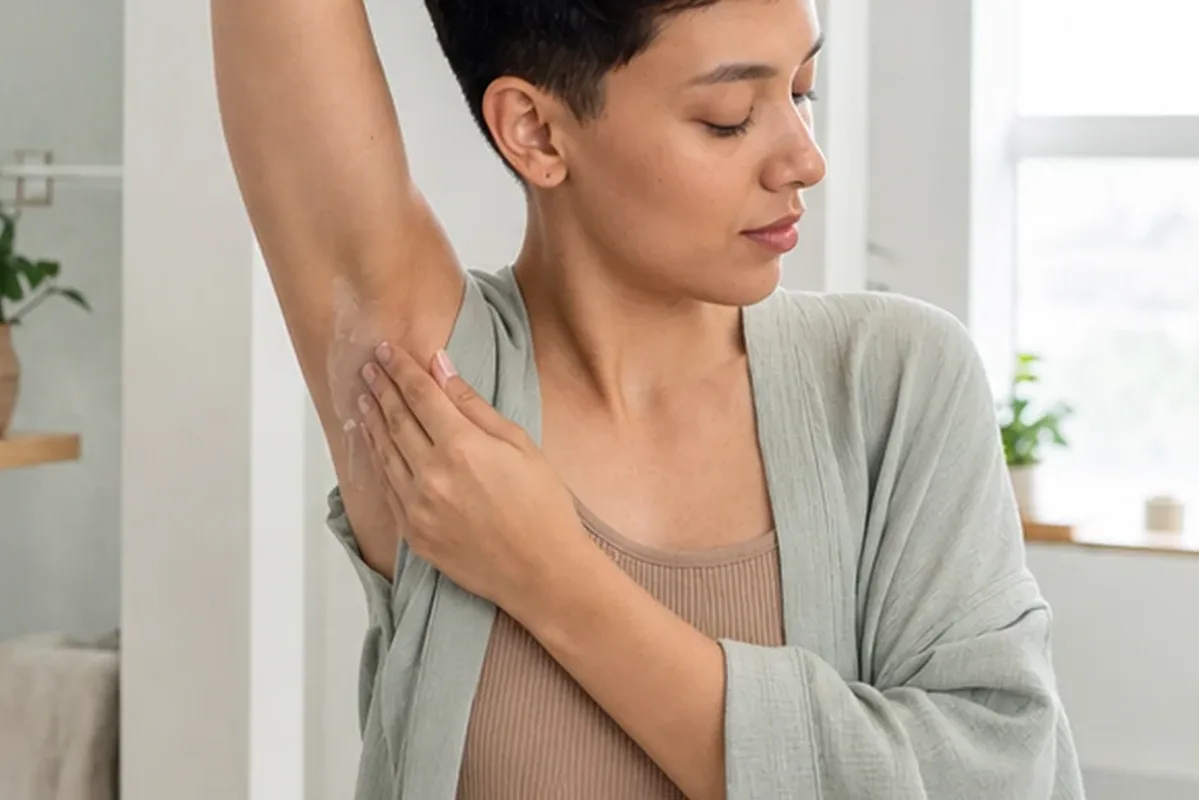 Emotionaler und authentischer Anwendungsmoment rund um Peeling vor der Rasur für feine Haare