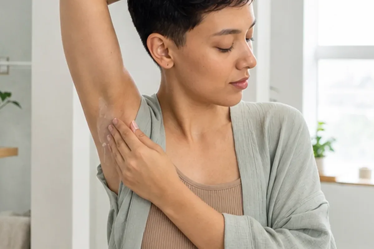 Emotionaler und authentischer Anwendungsmoment rund um Peeling vor der Rasur für feine Haare