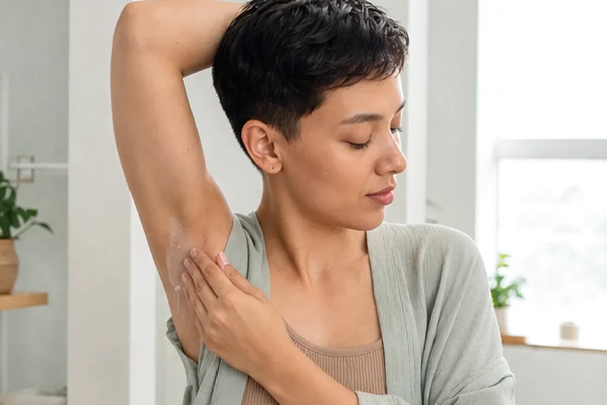 Emotionaler und authentischer Anwendungsmoment rund um Body-Trimmer für empfindliche Haut