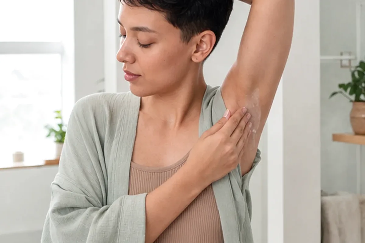 Redaktionelle Detailaufnahme zur Orientierung bei Bikinizonen-Trimmer bei eingewachsenen Haaren