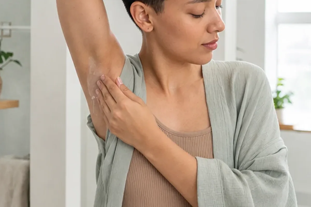 Authentische Beauty-Routine passend zum Thema Peeling vor der Rasur für empfindliche Haut