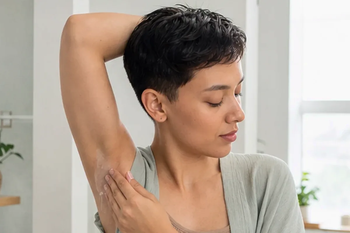 Authentischer Wohlfühlmoment passend zum Beauty-Thema Gesichtsrasierer für dunkle Haare