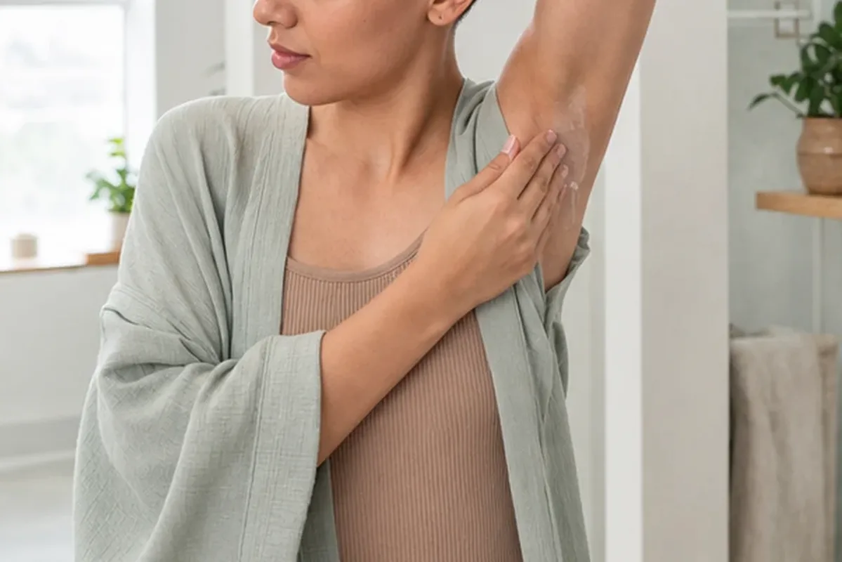 Authentischer Wohlfühlmoment passend zum Beauty-Thema Rasieröl für langanhaltende Glätte