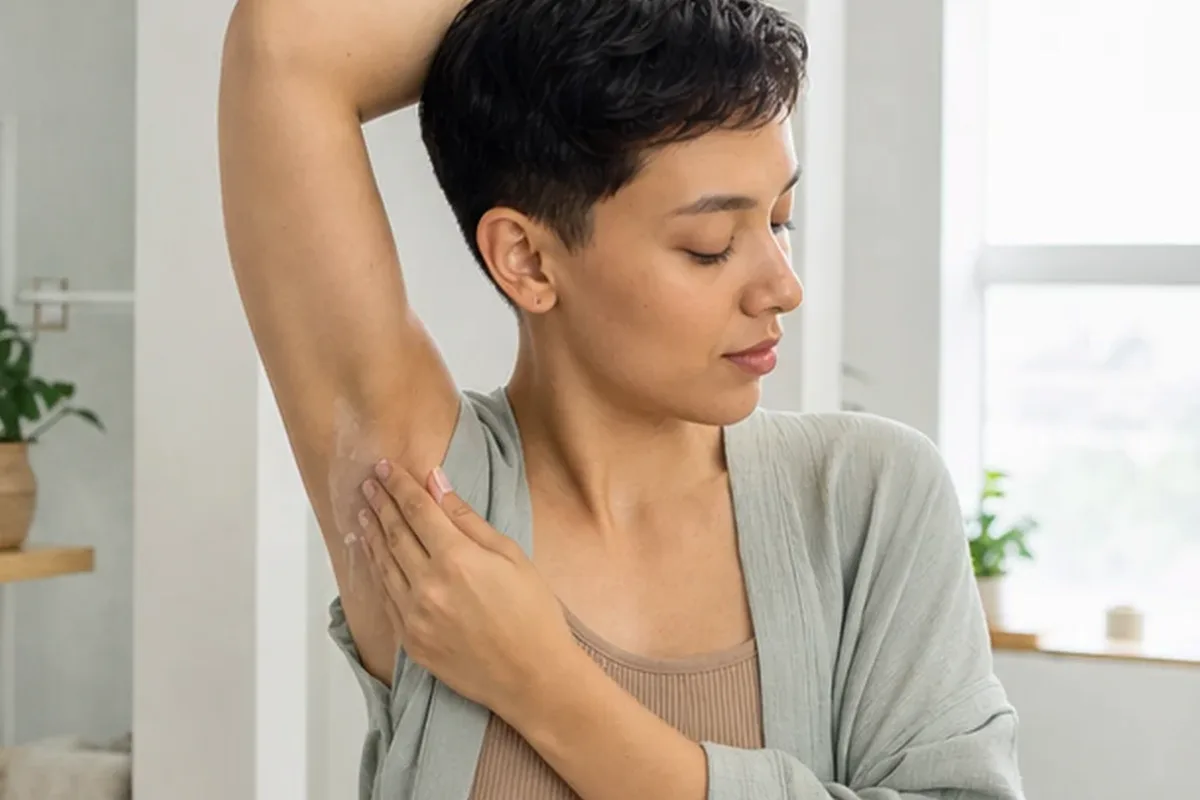 Redaktioneller Beauty-Moment zur Ausgangslage bei Sugaring-Paste für dunkle Haare