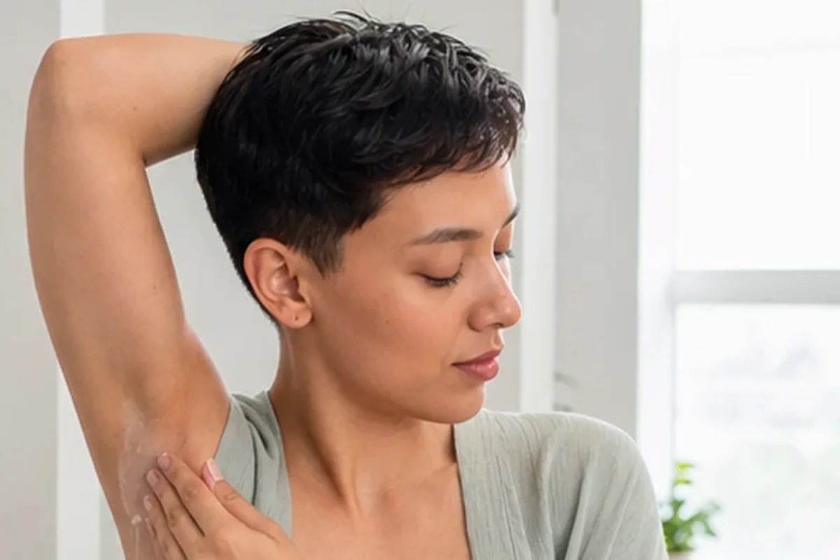 Authentischer Wohlfühlmoment passend zum Beauty-Thema After-Shave-Pflege für empfindliche Haut
