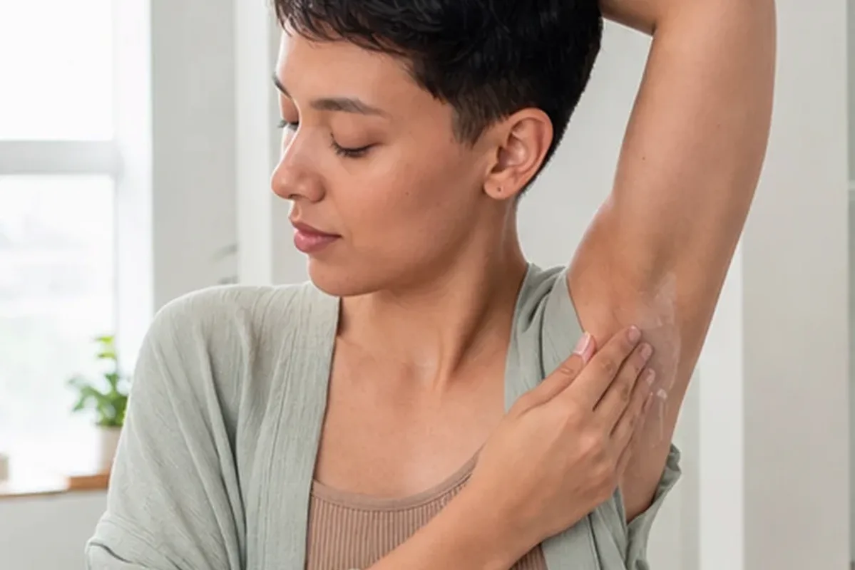 Authentischer Wohlfühlmoment passend zum Beauty-Thema Rasiergel für dunkle Haare
