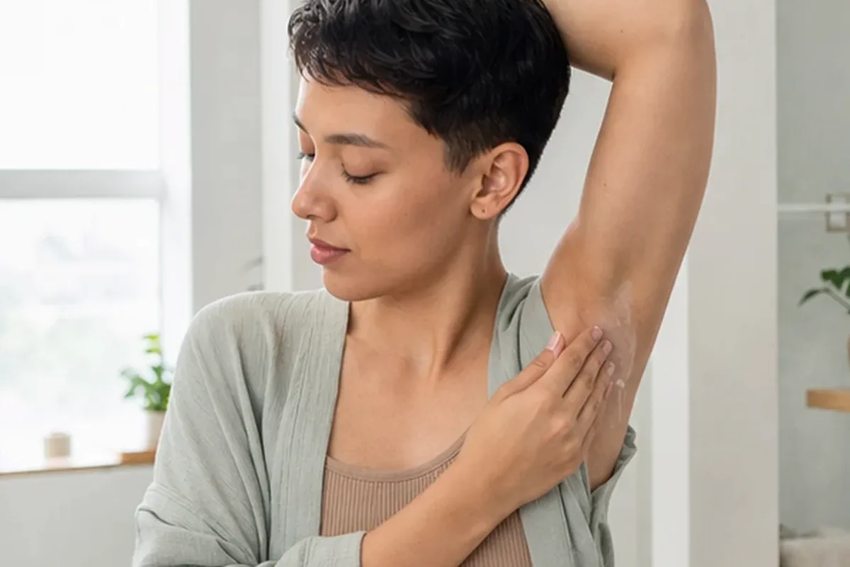 Authentische Beauty-Routine passend zum Thema Enthaarungscreme bei eingewachsenen Haaren