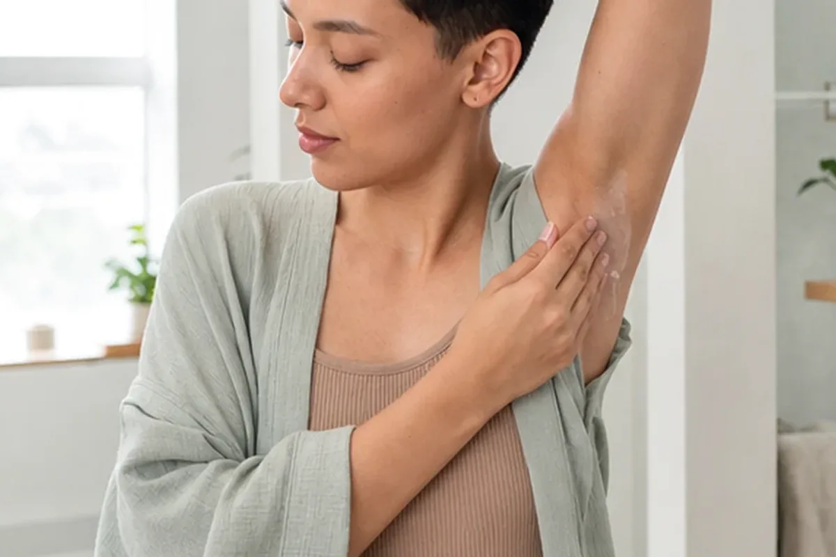 Redaktionelle Detailaufnahme zur Orientierung bei Augenbrauen-Trimmer für die Bikinizone